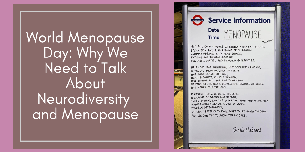 World Menopause Day: Why We Need to Talk About Neurodiversity and Menopause